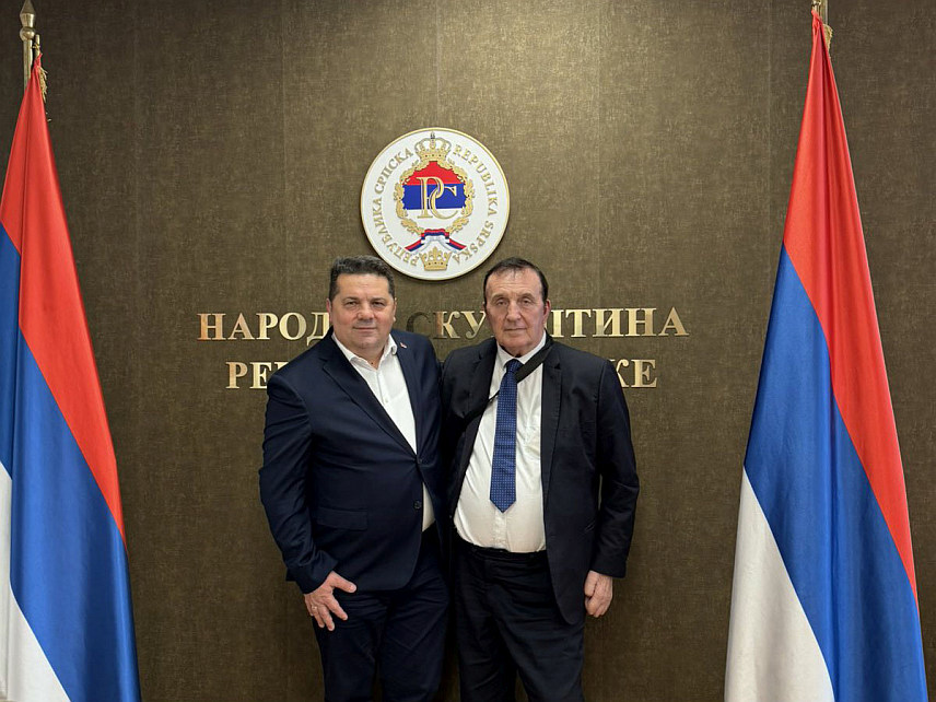 БАЊАЛУКА, 15. АПРИЛА /СРНА/ - Предсједник Народне скупштине Ненад Стевандић и шеф Представништва Српске у Њемачкој Мићо Ћетковић.