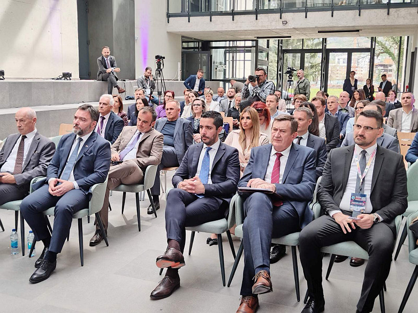 БАЊАЛУКА, 3. АПРИЛА /СРНА/ - Министар привреде и предузетништва Републике Српске Војин Митровић на панелу на Међународном сајму привреде "Бањалука Експо 2024".