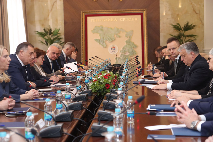 БАЊАЛУКА, 5. АПРИЛА /СРНА/ - Састанак делегације Републике Српске и Мађарске у Бањалуци./ФОТО Борислав Здриња/