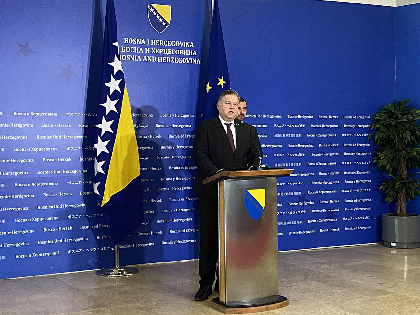 САРАЈЕВО, 10. МАЈА /СРНА/ - Замјеник министра иностраних послова у Савјету министара Јосип Бркић на конференцији поводом обиљежавања 75 година од оснивања Савјета Европе и 22 године од чланства БиХ у тој организацији.