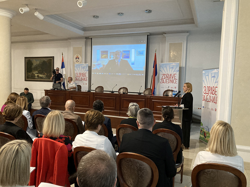 БАЊАЛУКА, 28. МАЈА /СРНА/ - Прва конференција "Здраве заједнице у БиХ" у организацији Министарства здравља и социјалне заштите Републике Српске у Бањалуци.