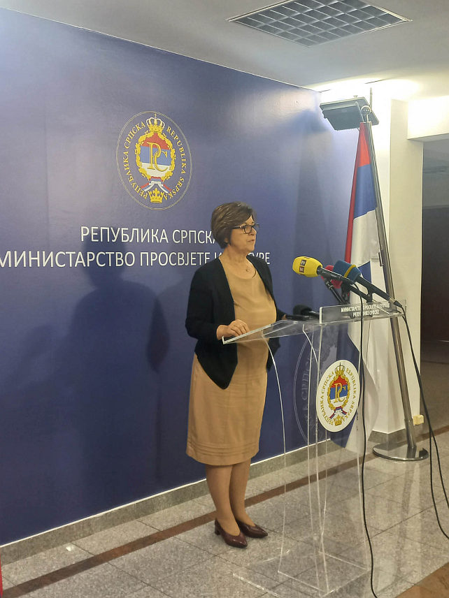 БАЊАЛУКА, 31. МАЈА /СРНА/ - Mинистар просвјете и културе Републике Српске Жељка Стојичић.