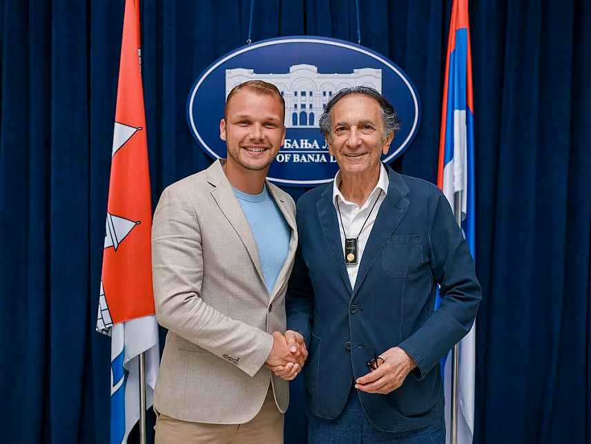 БАЊАЛУКА, 10. ЈУНА /СРНА/ - Градоначелник Бањалуке Драшко Станивуковић и власник компаније "Цептер" Филип Цептер.