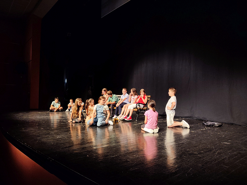 ГРАДИШКА, 15. ЈУНА /СРНА/ - Чланови Омладинског студија Градско позоришта Градишка, њих око 50, извели су вечерас своју прву колажну представу пред бројном публиком у градишком Културном центру.