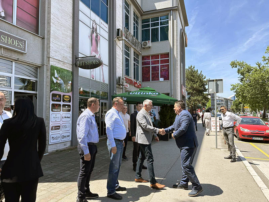 БРЧКО, 7. ЈУНА /СРНА/ - Предсједник Скупштине дистрикта Синиша Милић са предсједником Народне скупштине Републике Српске Ненадом Стевандићем.