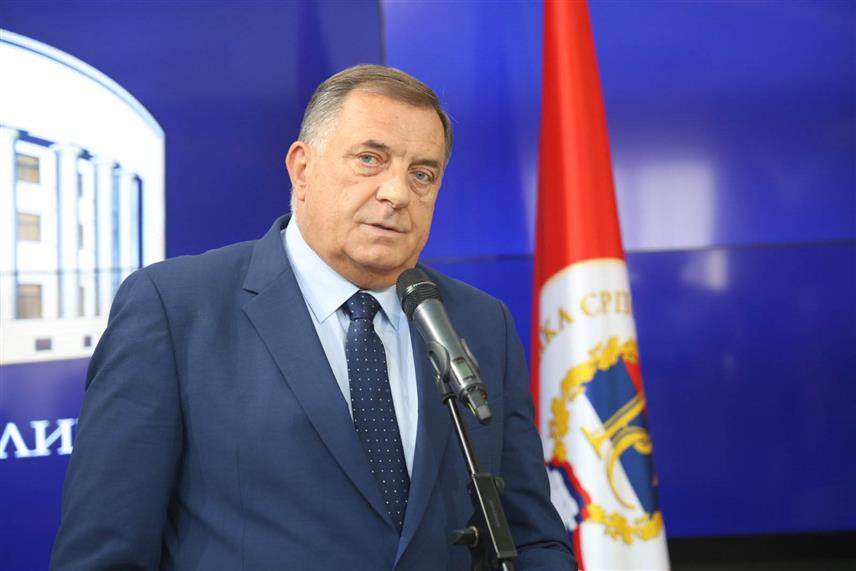БАЊАЛУКА, 31. ЈУЛА /СРНА/ - Предсједник Републике Српске Милорад Додик на конференцији за новинаре у Бањалуци./фото Борислав Здриња/