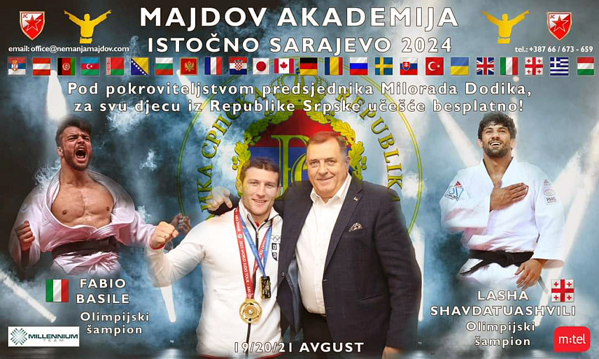 ИСТОЧНО САРАЈЕВО, 18. АВГУСТА /СРНА/ - У Источном Сарајеву сутра почиње трећи џудо камп у организацији свјетског првака Немање Мајдова, на којем се очекује више од 1.000 учесника из 23 земље са три континента.