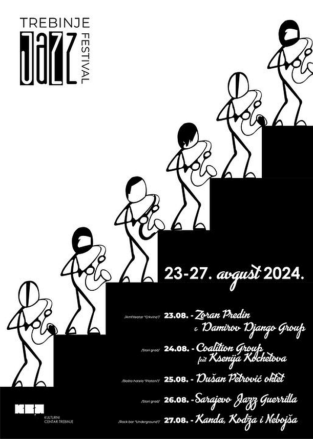 ТРЕБИЊЕ, 22. АВГУСТА /СРНА/ - Концертом Зорана Предина под називом "Зоран пјева Арсена” сутра ће у амфитеатру на Црквини изнад Требиња почети трећи "Требиње џез фестивал”.