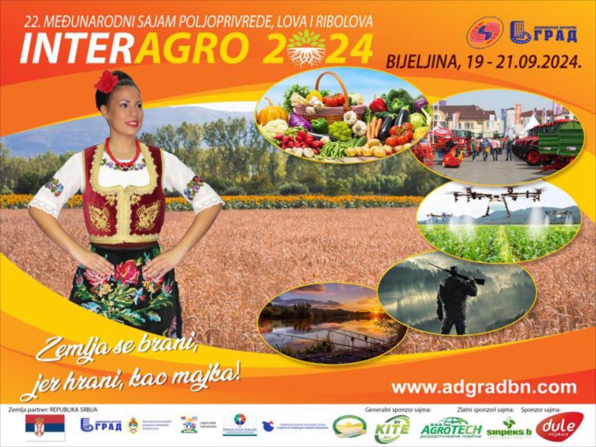 БИЈЕЉИНА, 23. АВГУСТА /СРНА/ - За Међународни сајам пољопривреде, лова и риболова "Интерагро" који се одржава од 19. до 21. септембра у Бијељини, попуњеност излагачког простора је већ стопостотна.