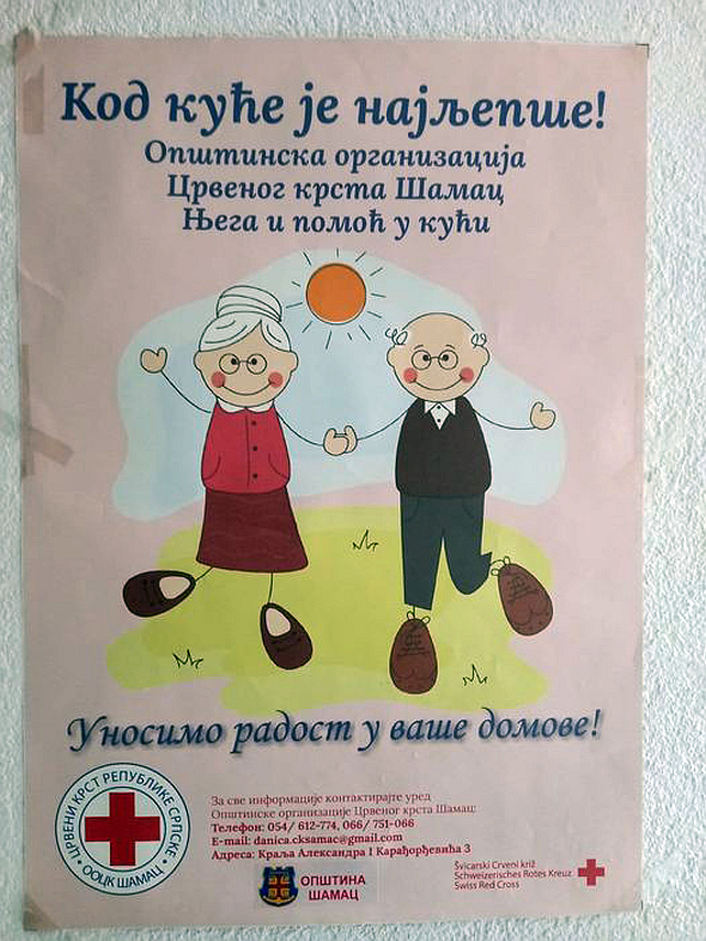 ШАМАЦ, 7. АВГУСTА /СРНА/ - На шамачком подручју све више је старих лица која су заинтересована за услуге Центра за његу и помоћ у кући, који своје услуге пружа у склопу Општинске организације Црвеног крста, а ове услуге до сада је користило 350 лица.