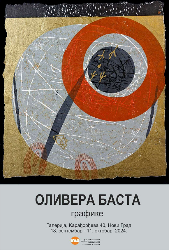 НОВИ ГРАД, 17. СЕПТЕМБРА /СРНА/ - У галерији у Новом Граду сутра ће бити отворена изложба графика Оливере Баста, овогодишње добитнице награде Велики печат Графичког колектива.