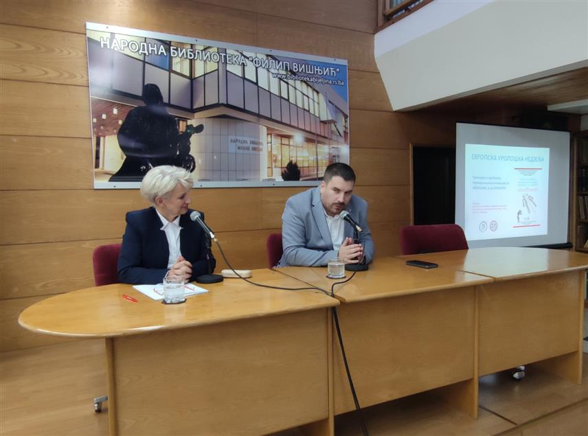 БИЈЕЉИНА, 24. СЕПТЕМБРА /СРНА/ - Шеф Одсјека за урологију у Болници "Свети Врачеви" у Бијељини Љубинко Петковић је вечерас у Народној библиотеци "Филип Вишњић" у Бијељини одржао предавање о теми "Инконтиненција је обољење, а не стигма" поводом Европске уролошке седмице.