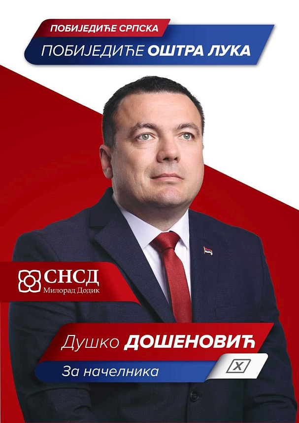 ПРИЈЕДОР, 28. СЕПТЕМБРА /СРНА/ - Кандидат СНСД-а за начелника општине Оштра Лука Душко Дошеновић.