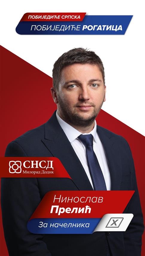 РОГАTИЦА, 30. СЕПTЕМБРА /СРНА/ - Кандидат Савеза независних социјалдемократа /СНСД/ за начелника општине Рогатица Нинослав Прелић.