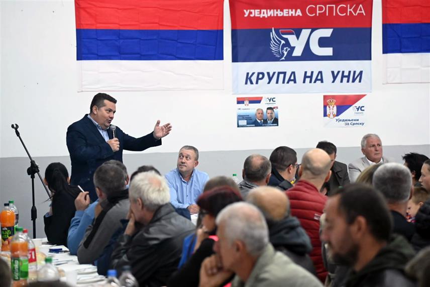 КРУПА НА УНИ, 30. СЕПТЕМБРА /СРНА/ -Предсједник Уједињене Српске Ненад Стевандић изјавио је да је та странка урадила много у претходном периоду за општину Крупа на Уни и да очекује добар изборни резултат кандидата Уједињене Српске за начелника Мирослава Радаковића и изборне листе за Скупштину ове општине.