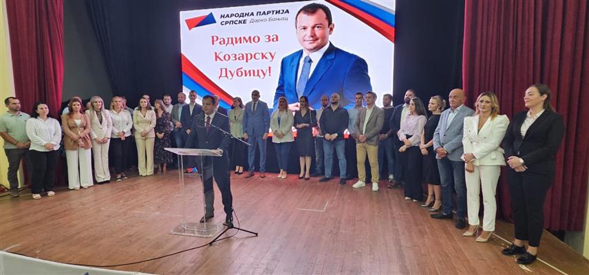 КОЗАРСКА ДУБИЦА, 8. СЕПТЕМБРА /СРНА/ - Трибина Општинског одбора НПС-а Козарска Дубица у Дому културе .