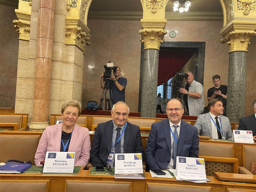 САРАЈЕВО/БУДИМПЕШТА, 9. СЕПТЕМБРА /СРНА/ - Шеф Клуба делегата хрватског народа у Дому народа Парламентарне скупштине БиХ Марина Пендеш на интерпарламентарној конференцији о заједничкој спољној безбједносној и одбрамбеној политици у Будимпешти.