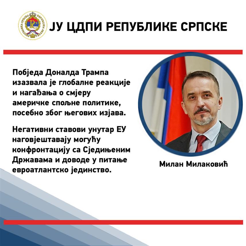 БАЊАЛУКА, 18. ЈАНУАРА /СРНА/ - Истраживач у области међународних односа и војних питања у Центру за друштвено-политичка истраживања Реублике Српске Милан Милаковић.