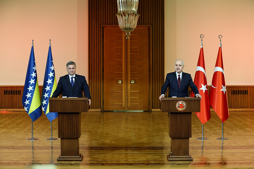 САРАЈЕВО, 28. ЈАНУАРА /СРНА/ - Предсједавајући Представничког дома Парламентарне скупштине БиХ Денис Звиздић и предсједник Велике народне скупштине Турске Нурман Куртулмуш.