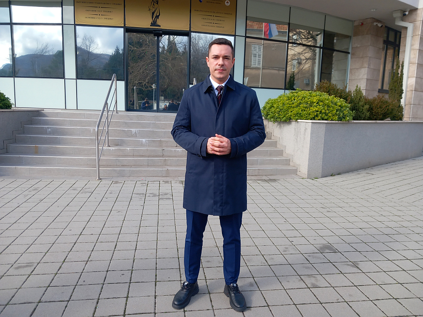 TРЕБИЊЕ, 30. ЈАНУАРА /СРНА/ - Министар правде Републике Српске Милош Букејловић у Требињу.