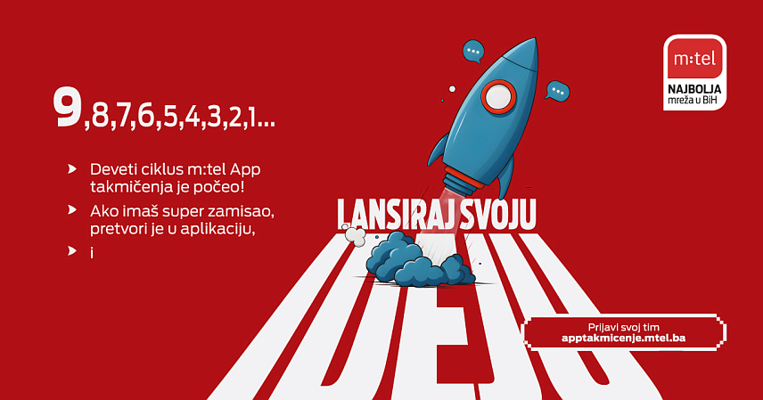 БАЊАЛУКА, 8. ОКТОБРА /СРНА/ - Компанија "М:тел" позвала је средњошколце из БиХ да се пријаве за "Ап такмичење" у изради мобилних апликација, које већ девету годину заредом окупља младе таленте под мотом "Лансирај своју идеју".