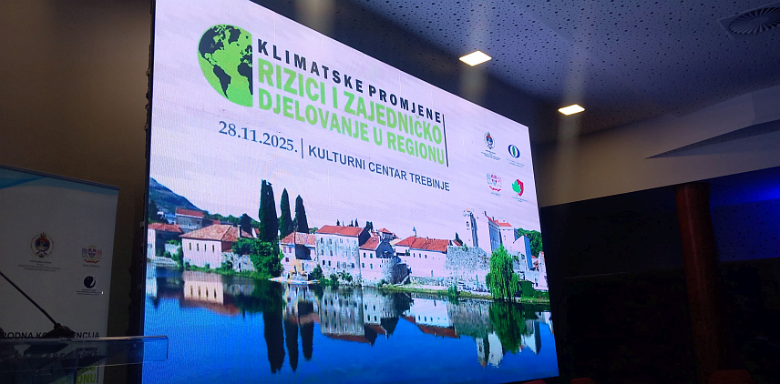 TРЕБИЊЕ, 28. НОВЕМБРА /СРНА/ - У Tребињу се данас одржава конференција "Климатске промјене - ризици и заједничко дјеловање у региону" на којој ће стручњаци из ове области говорити о утицају климатских промјена на пољопривреду и заштити од пожара.