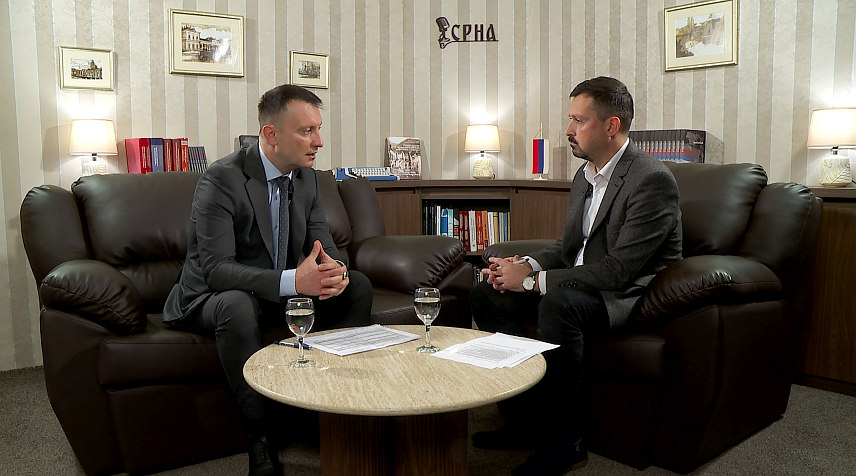 БАЊАЛУКА, 13. ДЕЦЕМБРА /СРНА/ - Директор Пореске управе Републике Српске Горан Маричић током гостовања у подкасту Срне.