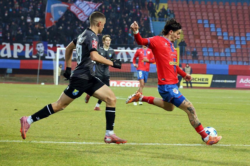 БАЊАЛУКА, 14. ДЕЦЕМБРА /СРНА/ - Фудбалери Борца савладали су данас у крајишком дербију приједорски Рудар резултатом 3:0 у мечу 19. кола Премијер лиге БиХ. /ФОТО Борислав Здриња/