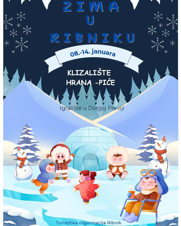 РИБНИК, 28. ДЕЦЕМБРА /СРНА/ - Манифестација "Зима у Рибнику" званично ће бити отворена 8. јануара, а посјетиоцима ће понудити низ различитих садржаја с посебним акцентом на најмлађе.