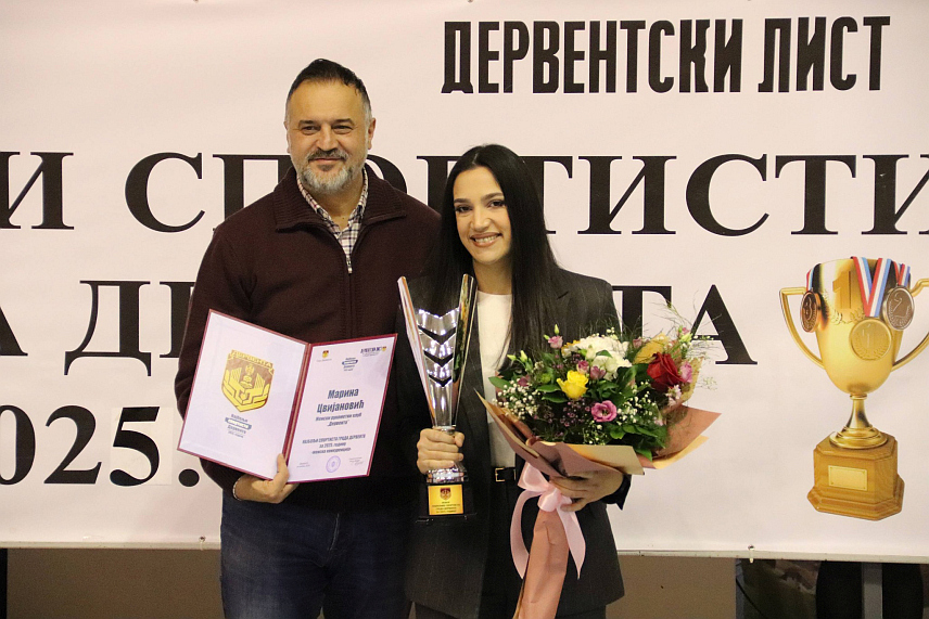 ДЕРВЕНТА, 30. ДЕЦЕМБРА /СРНА/ - Рукометаши Дражен Милинковић и Марина Цвијановић најбољи су спортисти града Дервента у овој години.