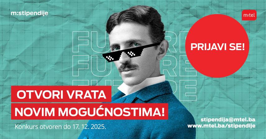 БАЊАЛУКА, 8. ДЕЦЕМБРА /СРНА/ - Компанија "М:тел" позвала је студенте из области електротенике, саобраћаја и са природно-математичког смјера да се до 17. децембра пријаве на програм стипендирања који пружа подршку перспективним студентима у БиХ.
