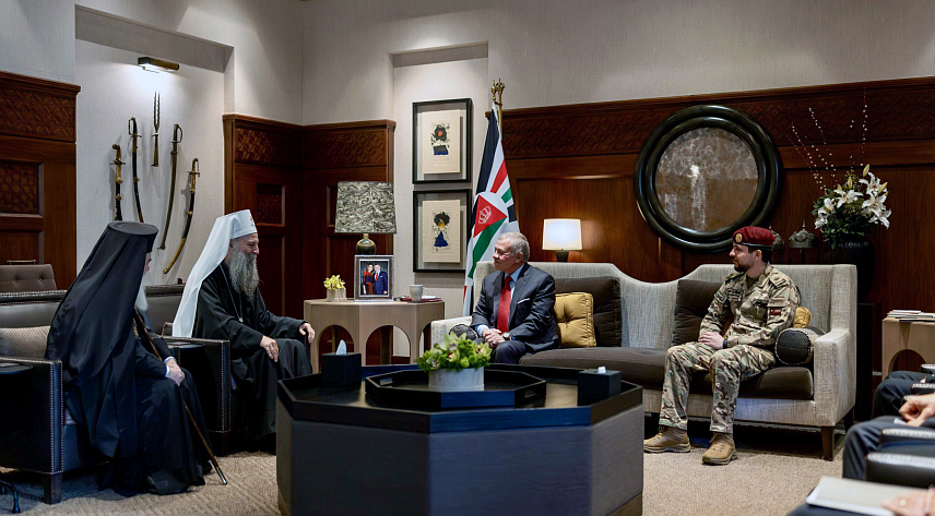 АМАН, 8. ДЕЦЕМБРА /СРНА/ - Његова светост партијарх српски Порфирије разговарао je са јорданским краљем Абдулахом Другим у краљевској резиденцији у Аману.