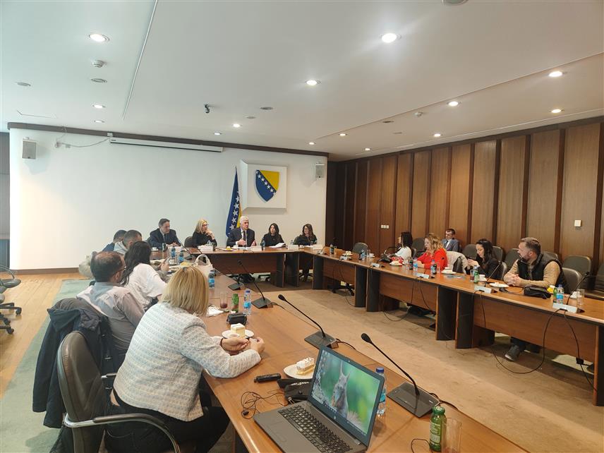 САРАЈЕВО, 14. ФЕБРУАРА /СРНА/ - Предсједавајући Дома народа Парламентарне скупштине БиХ Драган Човић на традиционалном дружењу са новинарима у Сарајеву.