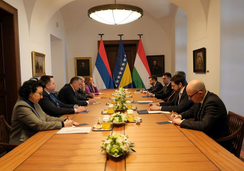 БУДИМПЕШТА, 17. ФЕБРУАРА / СРНА/ - Састанак предсједника Републике Српске Милорада Додика са премијером Мађарске Виктором Орбаном у Будимпешти.