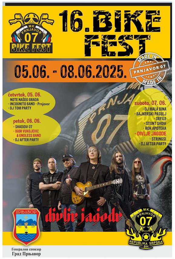 ПРЊАВОР, 21. АПРИЛА /СРНА/ - У Прњавору од 5. до 8. јуна бити одржани традиционални мото-сусрети на које годинама долазе бајкери из европских и земаља у окружењу.