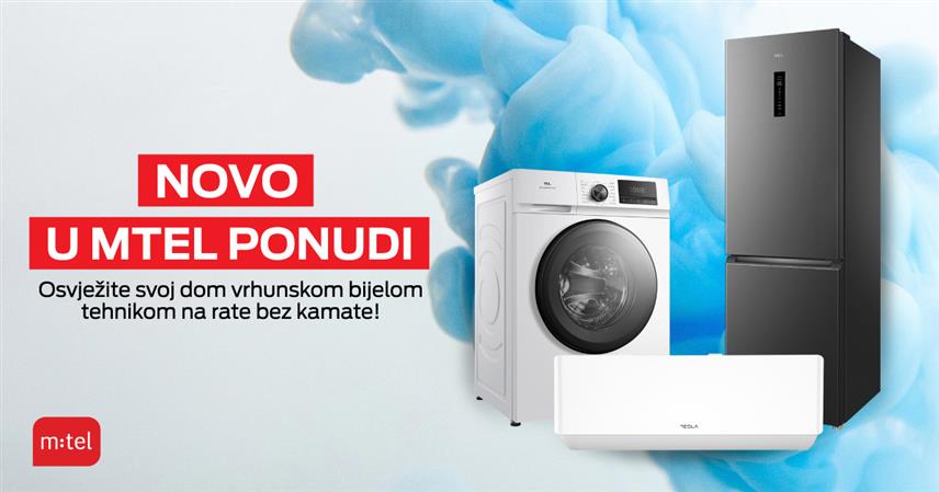 БАЊАЛУКА, 24. АПРИЛА /СРНА/ - Компанија "М:тел" нуди могућност корисницима да уз "М:тел" пакете купе врхунску бијелу технику на рате и без камате са периодом отплате на 24 мјесеца.
