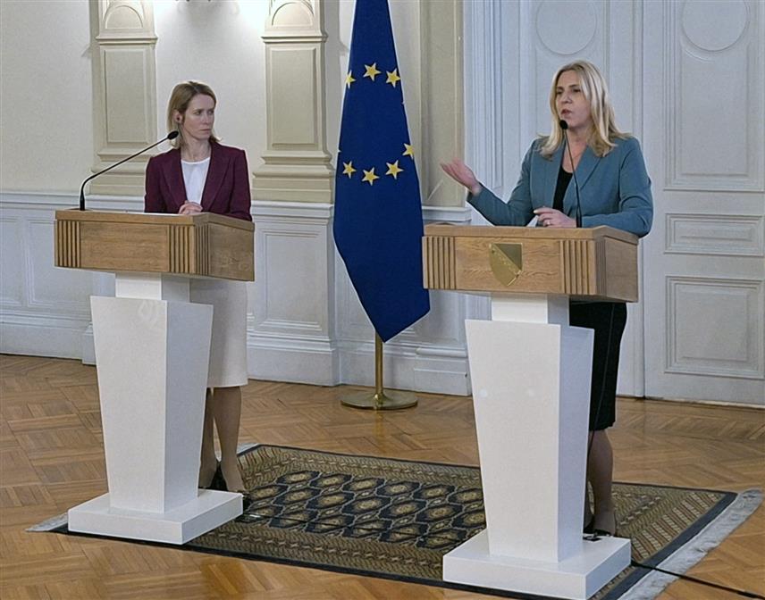 САРАЈЕВО, 8. АПРИЛА /СРНА/ - Српски члан и предсједавајућа Предсједништва БиХ Жељка Цвијановић рекла је да је високом представнику ЕУ за спољне послове и безбједносну политику Каји Калас на данашњем састанку у Сарајеву пренијела да неизабрани странац не може да доноси законе умјесто домаћих институција.