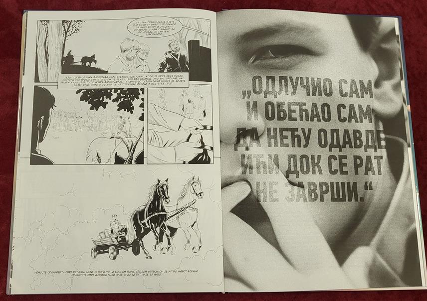 ПАЛЕ, 23. МАЈА /СРНА/ - На Палама је вечерас представљен стрип-албум "Споменко – прича о једном дјетињству", који је посвећен трагичној судбини Споменка Гостића, најмлађег борца Војске Републике Српске.