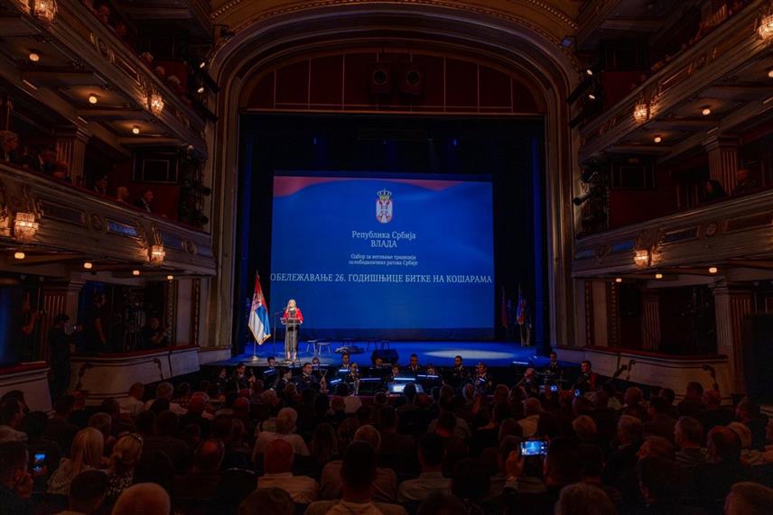 БЕОГРАД, 14. ЈУНА /СРНА/ - Комеморативна академија поводом обиљежавања 26 година од битке на Кошарама одржана је вечерас у Народном позоришту у Београду, гдје је поручено да је најважнији споменик јунака са Кошара слобода која мора да се сачува.