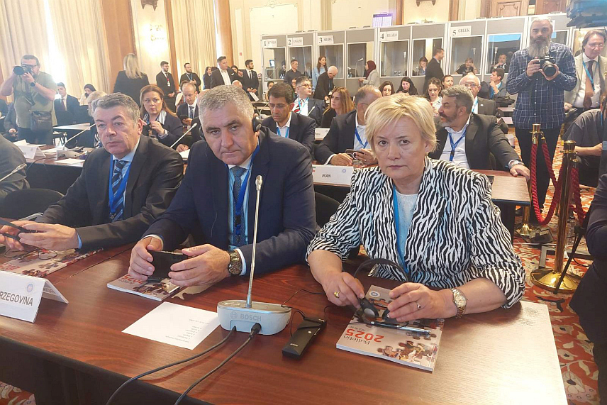 БУКУРЕШТ, 5. ЈУНА /СРНА/ - Посланици у Представничком дому Парламентарне скупштине БиХ Љубица Миљановић и Чедомир Стојановић учествовали су на Генералној скупштини Интерпарламентарне скупштине православља, која је одржана у Букурешту поводом обиљежавања 100 година од оснивања Румунске патријаршије и 140 година аутокефалности Румунске православне цркве.