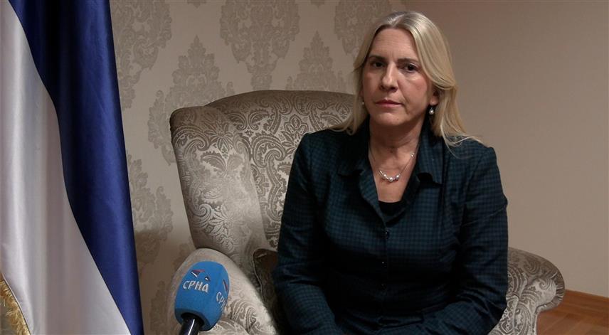 ИСТОЧНО САРАЈЕВО, 16. ЈАНУАРА /СРНА/ - Српски члан Предсједништва БиХ Жељка Цвијановић током интервјуа за Срну.