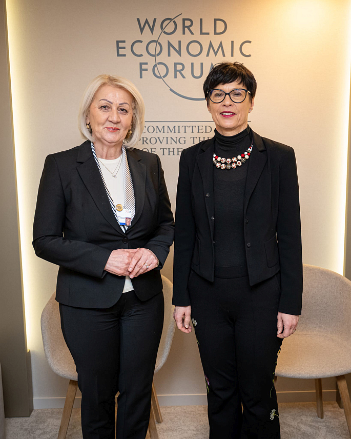 ДАВОС, 22. ЈАНУАРА /СРНА/ - Предсједавајућа Савјета министара Борјана Кришто током бројних билатералних састанака са европским и регионалним лидерима у Давосу.