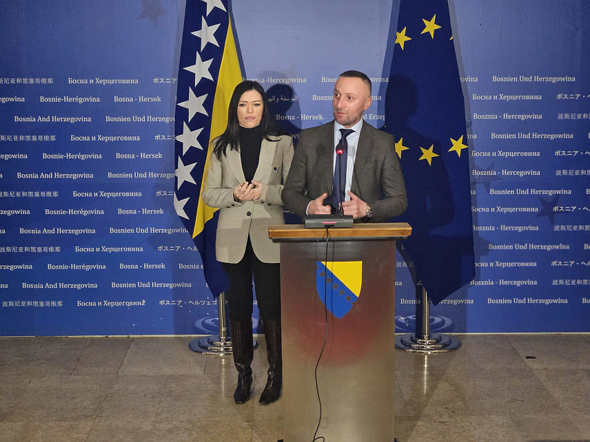 САРАЈЕВО, 22. ЈАНУАРА /СРНА/ - Посланик СНСД-а у Представничком дому Парламентарне скупштине БиХ Милорад Којић на конференцији за новинаре.