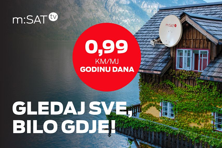 БАЊАЛУКА, 27. ОКТОБРА /СРНА/ - Избор "М:сат" телевизије уз мјесечну претплату од 99 фенинга за 12 мјесеци понуда је компаније "М:тел" која важи до краја октобра.