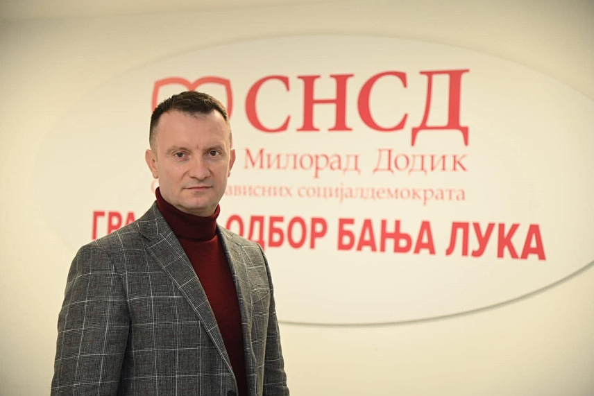 БАЊАЛУКА, 15. ФЕБРУАРА /СРНА/ - Вршилац дужности предсједника Градског одбора СНСД-а Бањалука Горан Маричић.