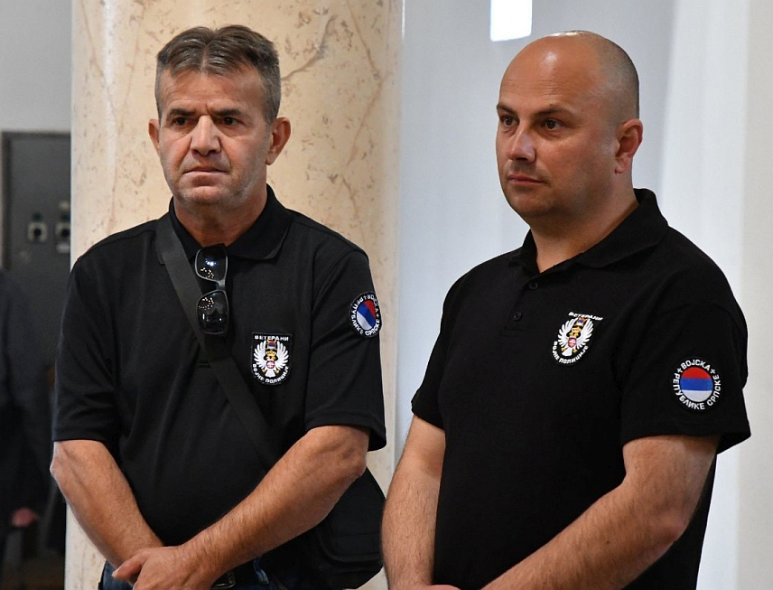 ИСТОЧНО САРАЈЕВО, 26. ФЕБРУАРА /СРНА/ - Секретар Удружења ветерана Војне полиције Драган Пјевић /десно/.