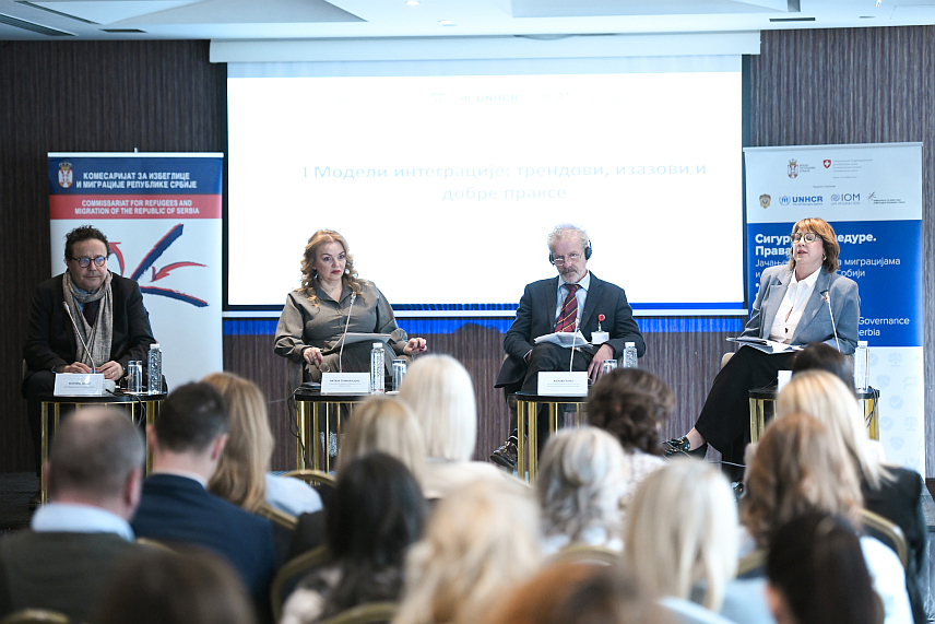 БЕОГРАД, 18. МАРТА /СРНА/ - Kомесар за избјеглице и миграције Србије Наташа Станисављевић на отварању међународне конференције "Од пријема до интеграције: јачање система подршке и размена искустава".