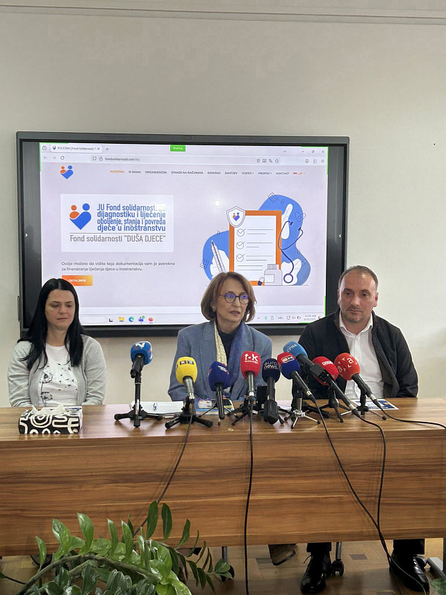 БАЊАЛУКА, 20. АПРИЛА /СРНА/ - Новац из Фонда солидарности за дијагностику и лијечење обољења, стања и повреда дјеце у иностранству "Душа дјеце" искључиво иде за лијечење дјеце, којих је од почетка ове године евидентирао 85, изјавила је директор Фонда Јасминка Вучковић.