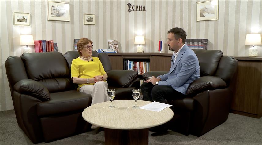 БАЊАЛУКА, 27. ЈУНА /СРНА/ - Министар финансија Републике Српске Зора Видовић током гостовања у подкасту Срне.