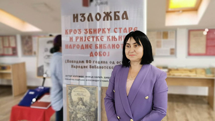 ДОБОЈ, 3. ЈУНА /СРНА/ - Народна библиотека Добој данас је приредила изложбу "Кроз збирку старе и ријетке књиге" поводом обиљежавања 80 година од оснивања ове установе.Аутор изложбе Аница Нарић.